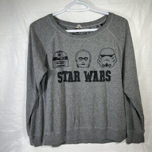 Vtg. Star Wars Woman’s Small/ Boys Large Grey Sweatshirt Reversible, Lucas Film